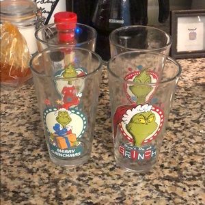 Grinch drink glasses